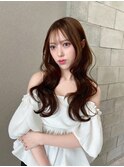 松尾菫菜/レイヤーカット/韓国ヘア/ベージュカラー