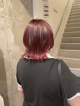 アイリー 名古屋(A/LEE) ボルドーカラー／ショートウルフ／暖色カラー