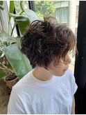 ショートレイヤー×無造作パーマ