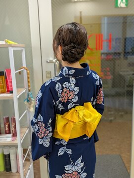 ヒデ美容室 サイドアップアレンジ