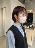 暖色ボブ