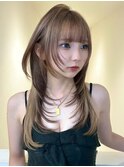 レイヤーカット/ブリーチ&ダブルカラー/ハイトーン/髪質改善