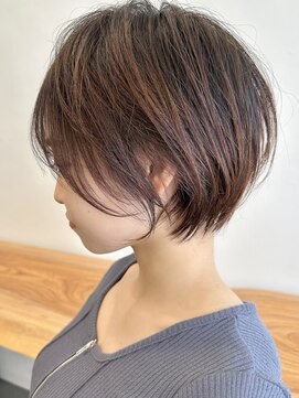 ビューエヒメ(VIEW EHIME) 小顔カットショートボブ大人可愛いアッシュオリーブ