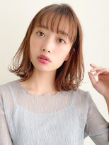 トゥーナ 表参道(tona)&nbsp;ミディアムレイヤー、外ハネボブ、グレージュ、脱白髪染め☆