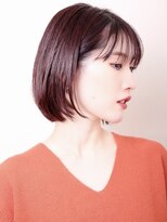 メリケンビューティーパーラー コウベ(MERICAN BEAUTY PARLOR KOBE) 大人ボブ20代30代40代50代 夏ヘアカラー 暖色カラー前髪あり