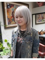 グッドフェローズ キタホリエ(GoodFellas kitahorie) 透明感あるハイトーンレイヤーミディアムカラーブリーチ艶感