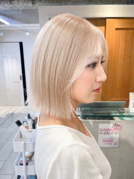 テトラ バイ ネオリーブ 横浜西口店(tetra by neolive) ☆ブロンドベージュボブハイトーンブリーチ横浜