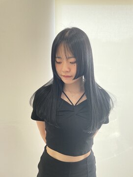 ナンバーフォーナチュラル 戸祭(NO4 natural) 69. ブルーブラック/姫カット/顔周り/ナチュラル/艶感