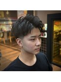 アップバング　テーパーフェード