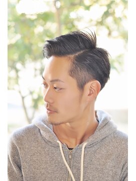 ヘッドストック(HEAD STOCK) 【ヘッドストック】質感オールバック&ツーブロック@BS