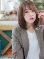 カバーヘア ブリス 大宮西口(COVER HAIR bliss)&nbsp;*bliss大宮*斜めバング×外国人風カラーのツヤ感セミディa!