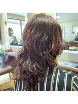 ベルベットヘア 千早店(Velvet hair) ミディアムウルフパーマ　【福岡聖容】