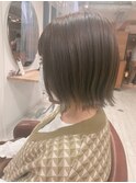 切りっぱなし×外ハネボブ×アースカラー×大人フェミニン♪