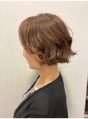 インナーカラー×ショートボブ