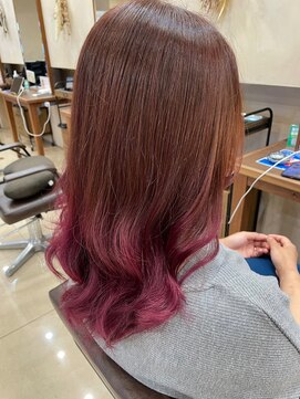 カノエ 下松店(canoe) ピンクカラー/髪質改善縮毛矯正/髪質改善/韓国風/韓国ヘア