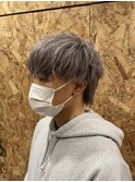 ☆メンズ/ショートマッシュ×ハイトーンシルバー/水戸/ブリーチ