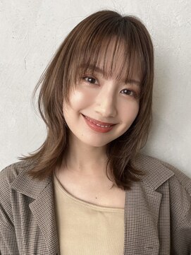 ノイ(noi) 顔周りレイヤーカットくびれヘアミルクティーベージュカラー