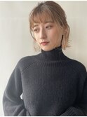 ボブ×ハイトーンベージュ