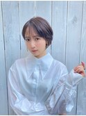 オリーブべージュ/韓国/マッシュショート