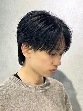 エルマーク 枚方(L-MARK) 黒髪マッシュナチュラルマッシュメンズヘア韓国ツーブロック