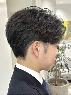 ローネス 銀座(LONESS) ワンカールパーマ/短髪/イケメン/ツーブロック/リバースパーマ