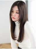 ミストバングロングレイヤーカット20代30代40代