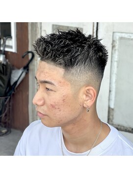 エルエー 大津店(L.A) スタイリスト【上岡】スキンフェード　ホワイトメッシュ