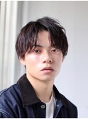 無造作シースルーアップバングマッシュ