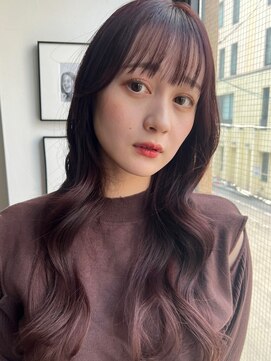 ポール(pole) 札幌韓国ヘア ピンクベージュレイヤーカット