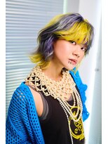 ノラ シンディ(NORA CYNDY)&nbsp;ブリーチカラー/ブルー/イエロー/ブラックカラー