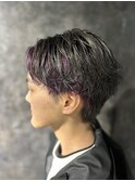 センターパート【ブリーチカラー】