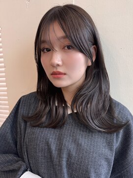 コート 表参道(Cote) グレージュカラーくびれレイヤー 顔まわり後れ毛カット骨格補正