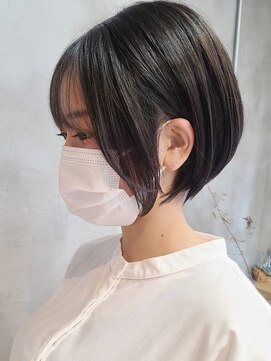 エリマ 武蔵小杉(elima) 武蔵小杉大人ショートボブくびれベージュカラー顔周りレイヤー