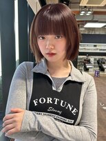 ユーフォリア 渋谷グランデ(Euphoria SHIBUYA GRANDE) ブラウンカラー レイヤーボブ 韓国ヘア