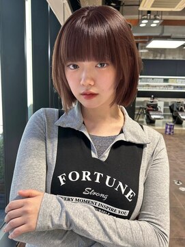 ユーフォリア 渋谷グランデ(Euphoria SHIBUYA GRANDE) ブラウンカラー レイヤーボブ 韓国ヘア