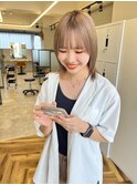 イエベ×ミルクティーカラー8.5くびれヘアハイライトカラー