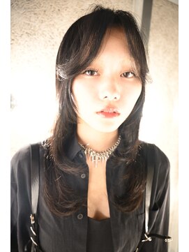 キジ(KIJI) フェイスレイヤー/レイヤー/ステップカット/センターパート