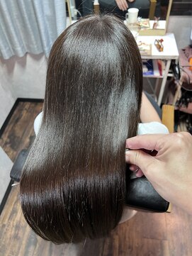 ロックス ヘアー ギャラリー(Rocks hair gallery) 暗髪でつくる大人の艶　髪質改善カラー×トリートメント