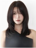 韓国ヘア レイヤーカット 前髪 顔周りカット 縮毛矯正 イルミナ
