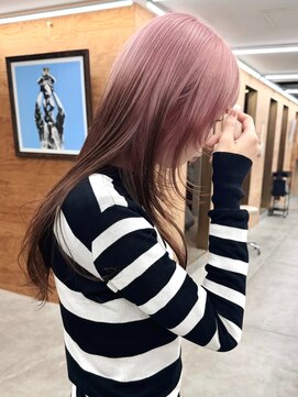 トゥコ(tuco) ピンクカラールーツカラーデザインカラーペールピンクブリーチ