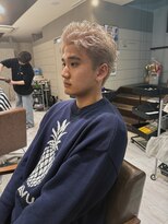 ハイセンス(HISENSE)&nbsp;メンズカットスパイキーショートハイトーンカラー【GIA】