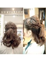 ヘアーアンドネイルサロンブルー(hair & nail salon BLUE)&nbsp;二次会お呼ばれハーフアップ