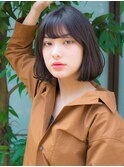 重めボブ シースルーバング