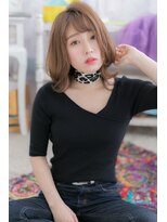 ミック 日暮里店(miq)&nbsp;女度UPのモテ髪◎ふんわりレイヤーミディアムウルフa