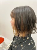ミニボブ×インナーカラー