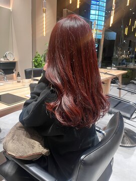 ガリカ 横浜(Gallica) 【minami】大人かわいい透け感艶髪チェリーレッド/暖色カラー