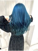 派手髪ブルー☆