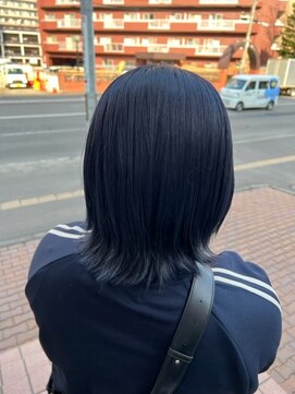 シャンティ 琴似店(Shanti) ネイビーブルー×顔まわりレイヤー