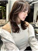 韓国ヘア レイヤーカット カーテンバング　2wayバング 透明感
