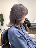 トト 船橋店(toto.)&nbsp;黒髪/グレーベージュ/レイヤーロング/前髪パーマ[西船橋/津田沼]